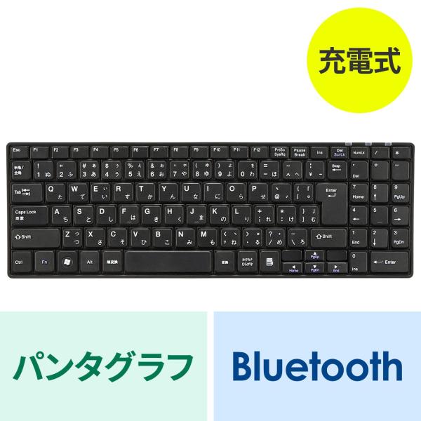 Bluetoothスリムキーボード ブラック テンキーあり（SKB-BT22BKN）