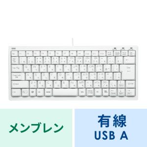 サンワサプライ コンパクトキーボード テンキーなし ホワイト（SKB-KG3WN2）｜sanwadirect