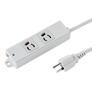 コード付タップ 3個口 2m SANWA SUPPLY（サンワサプライ） 業務用タップ 延長 抜け止め工事物件