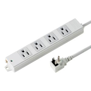 業務用タップ 延長 L型プラグ 工事物件タップ 3Pプラグ 4個口 5m