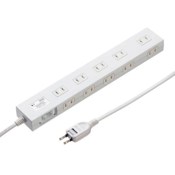 電源タップ 10個口 5m 延長コード コンセント マグネット 雷ガード 一括集中スイッチ付き 電源...