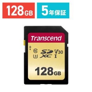 SDカード 128GB SDXCカード Class10  UHS-I U3 TS128GSDC500S｜サンワダイレクト