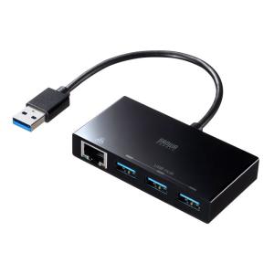 USB3.2 Gen1 ハブ付き ギガビットLANアダプタ（USB-3H322BKN）｜sanwadirect
