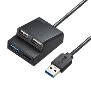 USB3.2Gen1+USB2.0コンボハブ　カードリーダー付き（USB-3HC315BKN）｜sanwadirect