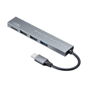 Type-C 3ポート コンボスリムハブ カードリーダー付き（USB-3TCHC19S）｜sanwadirect