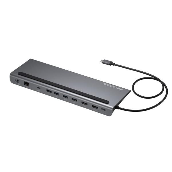 USB Type-Cドッキングステーション 4K対応 HDMI×2画面出力 Type-Aポート×4 ...