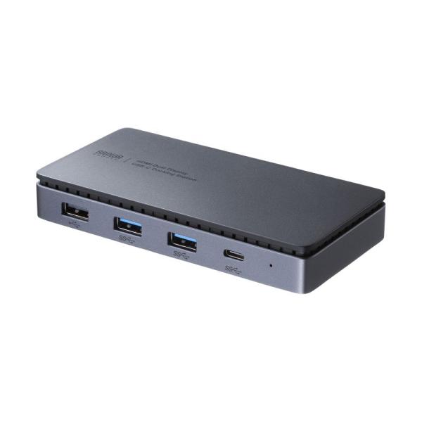 ドッキングステーション USB Type-C HDMI×2 LAN付  4K/60Hz PD100W...
