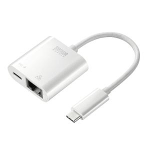 USB3.2 TypeC-LAN変換アダプタ PD対応 ホワイト（USB-CVLAN7W）｜sanwadirect