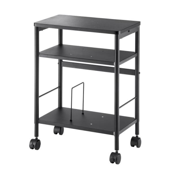 ワゴン ファイルワゴン サイドデスク コンパクトワゴン 高さ可変 キャスター付き 幅500×奥行き3...