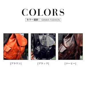 リュック メンズ リュックサック 本革 牛革 ...の詳細画像1