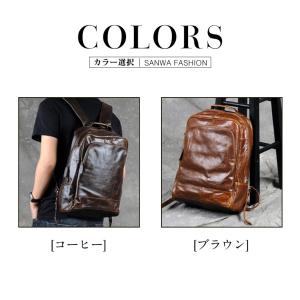 リュック メンズ リュックサック 本革 牛革 ...の詳細画像1