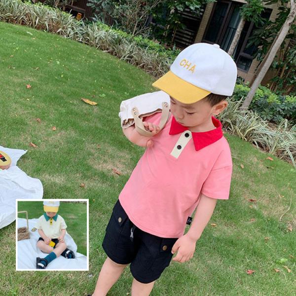 2点セット キッズ ポロシャツ poloシャツ 子供Tシャツ 男の子 春夏 半袖 シャツ トップス ...
