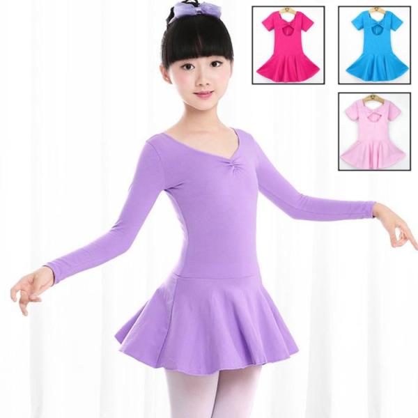 ダンス衣装　ドレス　バレエ レオタード 子供 ワンピース  キッズ 体操服 女の子 キッズダンス衣装...