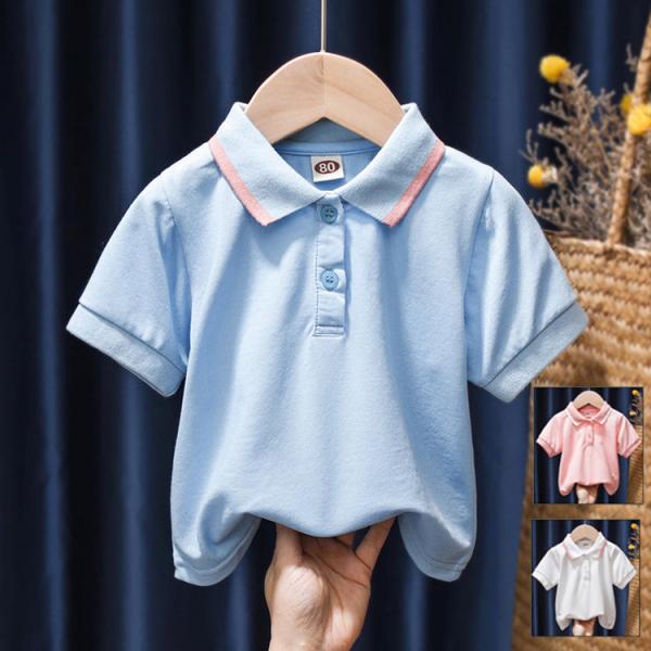 キッズ　ポロシャツ　poloシャツ　子供Tシャツ     女の子　春夏　半袖　シャツ　トップス　イン...
