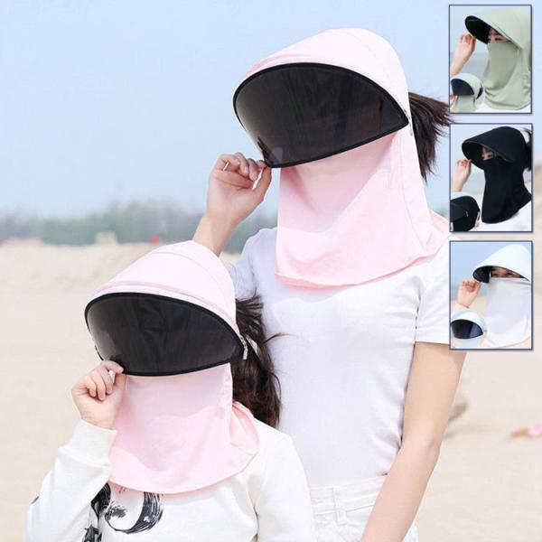1点/2点セット 帽子 レディース キッズ サンバイザー　フェイスガード UVカット 日よけ帽子 つ...