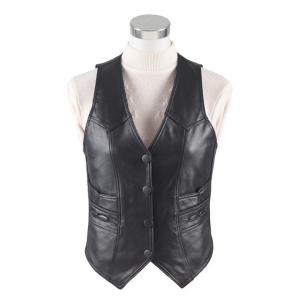 春夏秋冬　本革　ベスト　レディース　レザーベスト　ジレベスト　羊革　ベスト前開き　チョッキ　バイク用ベスト　通勤　カジュアル　フォーマル