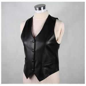春夏秋冬　本革　ベスト　レディース　レザーベスト　ジレベスト　羊革　ベスト前開き　チョッキ　バイク用ベスト　通勤　カジュアル　フォーマル