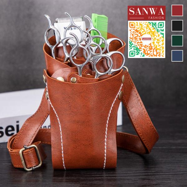 シザーケース 美容師 ウェストポーチ トリマー カット用品 シザーバッグ サロン 多機能 大容量 花...