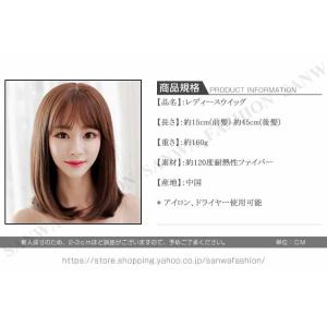 レディースウィッグ フルウィッグ 女性用ウイッグ セミロングウィッグ フルウィッグ ウィッグネット付...