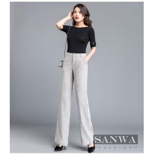 パンツ レディース ワイドパンツ ズボン レデ...の詳細画像3