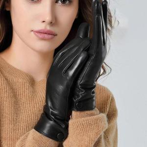 本革シンプル リアルレザー ロンググローブ 手袋 シープレザー