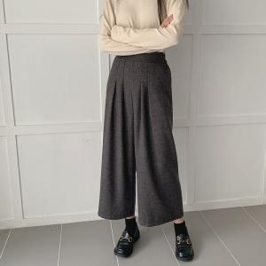 ワイドパンツ 秋 冬 レディース ボトムス ガウチョパンツ ゆったり フレアパンツ 無地 体系カバー 秋新作 コーデ あったか 春 秋 美脚 ズボン