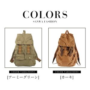 キャンバス リュックサック メンズ カメラバッ...の詳細画像1