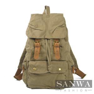 キャンバス リュックサック メンズ カメラバッ...の詳細画像3