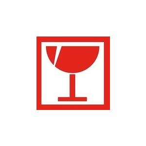 両面荷札ロゴシール-われもの注意ロゴ