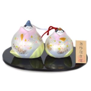 福がさねわらび雛 おひな様 お雛様 陶器 雑貨 置物 置き物 和風
