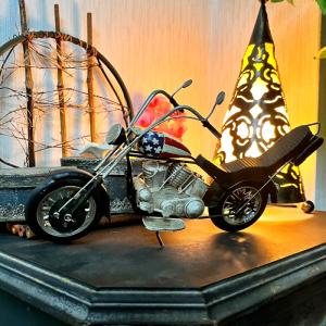 ブリキ バイク 黒 ブラック アンティーク レトロ コレクション