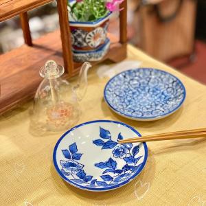 青花 六点 小皿セット h411c 染付陶器 豆皿 小皿 かわいい おしゃれ