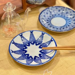 青花 六点 小皿セット h411c 染付陶器 豆皿 小皿 かわいい おしゃれ