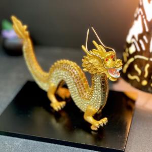 龍 カエル 金 ドラゴン 4本爪 置物 財運 金運アップ 開運 幸運 招福