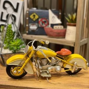 ブリキのおもちゃ バイク bike side car サイドカー 置物 オブジェ