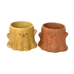 切り株のミニポット ミニミニレジンポット 4456 木 丸太 サボテン 多肉植物 小物入れ かわいい ギフト 動物 インテリア おしゃれ