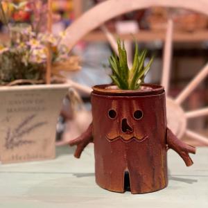 ウッドエルフプランターシングル ブリキ ポット 植木鉢 ジャンクガーデン ガーデニング サボテン 多肉植物 かわいい アンティーク