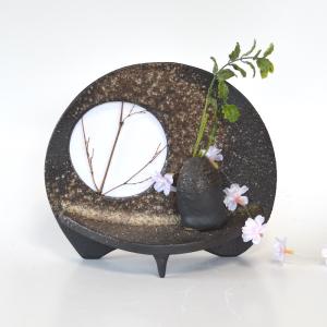 花瓶 フラワーベース 手書き 景徳鎮 牡丹花鳥瓶 陶器 陶磁 インテリア