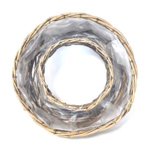 リングバスケット ドーナツ型 ウィローサークルアレンジ 大 5256 円形プランター プランター カゴ かご アレンジメント リース