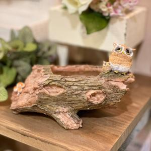 フクロウのキャンドルホルダー 小 フクロウ キャンドル ろうそく