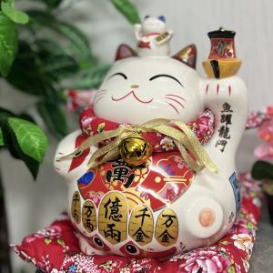 招き猫 特大 al21015 八方来財 ファミリー 家族 猫 笑顔 福 幸運 金運