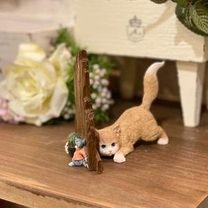 リス レトロ アンティーク風 昭和レトロ 置物 樽かつぎ 力持ち