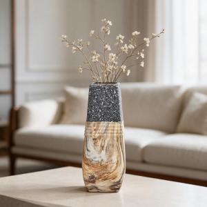 景徳鎮 青花山水花瓶 中国 陶磁器 工芸 - アートの友社 : くみあい
