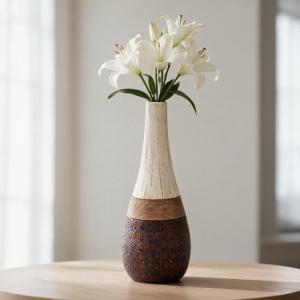 景徳鎮 青花山水花瓶 中国 陶磁器 工芸 - アートの友社 : くみあい