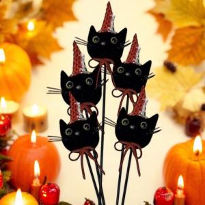 東京堂 黒猫ピック ブラック 4本入り ZP005302 フラワーピック