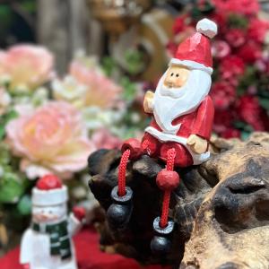 レトロ　クリスマス置物　スノーマン　可愛い レトロスノーマン バイク 三輪車 焼き物 陶 クリスマス雑貨 Xmas