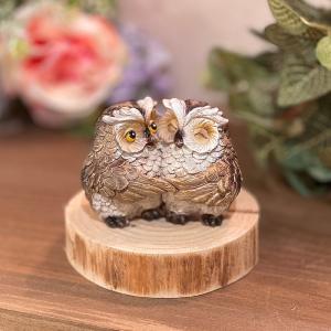 オウルマフラー横向き 37332 ふくろう フクロウ 梟 アンティーク風
