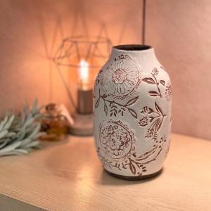 扇型花器 大 信楽焼 花器 和風 モダン フラワーベース 美術品 焼き物