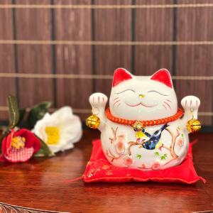 招き猫 特大 al21015 八方来財 ファミリー 家族 猫 笑顔 福 幸運 金運