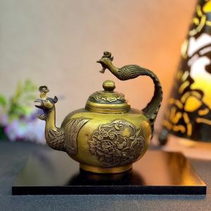 青銅 ウェン王子と虎 12y812 やかん 銅瓶 骨董品 縁起物 中国 古物 鐘